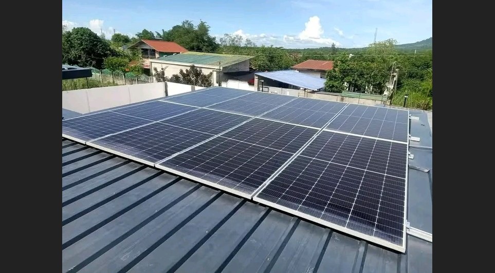Eight Solar Panels installed on a roof in Juba, South Sudan
