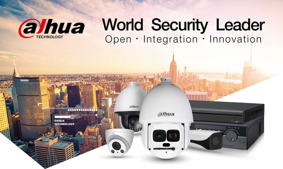 A banner of different types of dahua cctv cameras