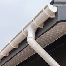 A gutter on the edge of a roof in Juba, South Sudan