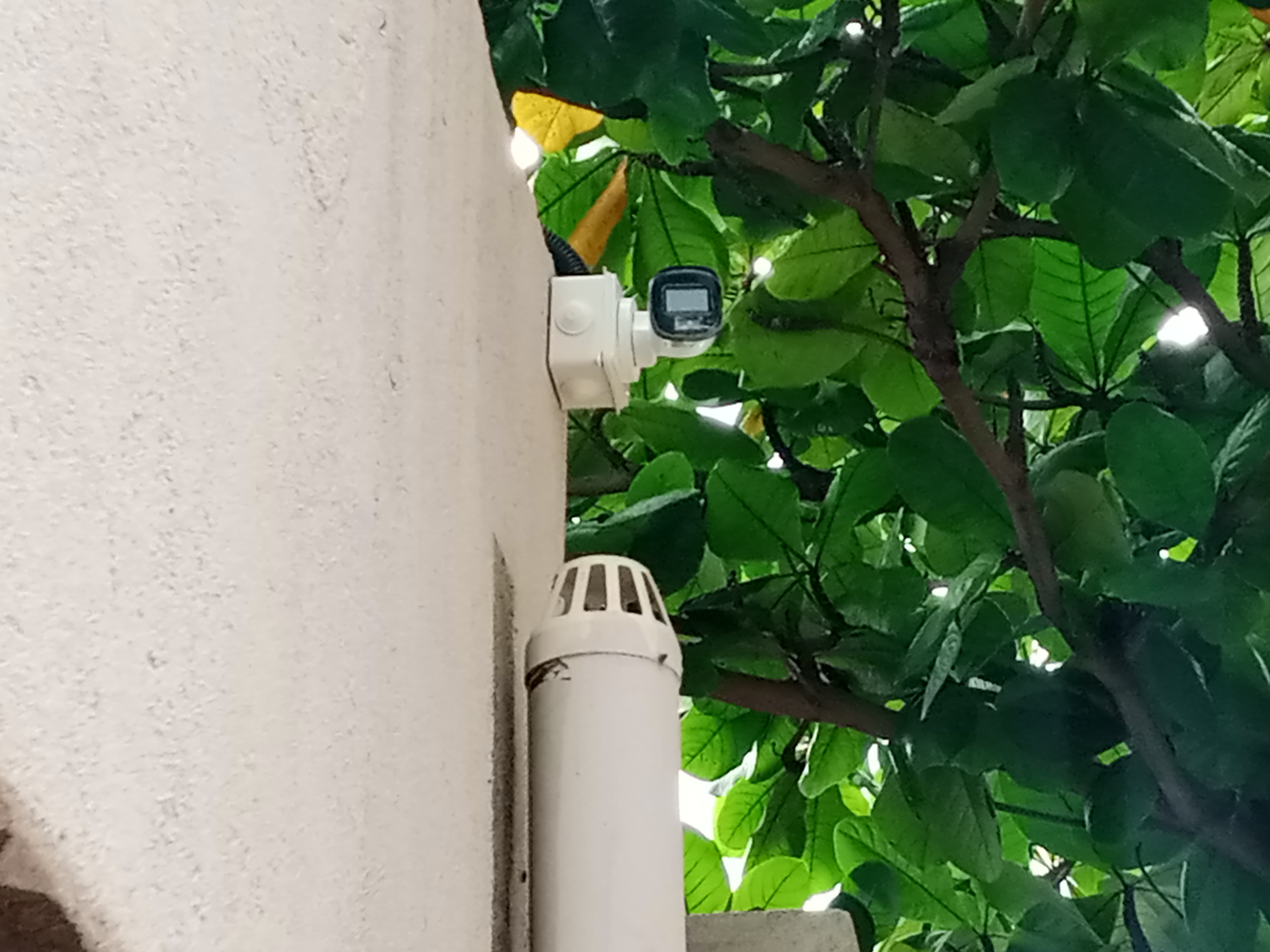 A dahua bullet camera mounted on the exterior side of a home wall fence in Juba, South Sudan.