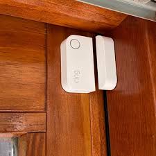 a contact sensor on the door.