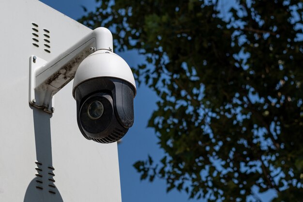  A Bullet CCTV camera on the wall  in Juba, South Sudan