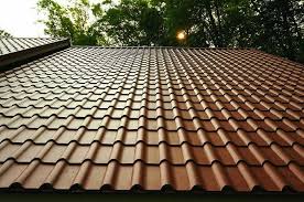 A brown iron sheet roof in Juba, South Sudan 