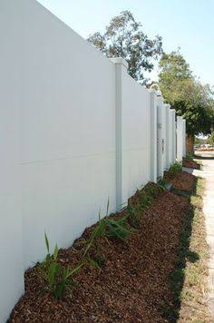 A white wall fence