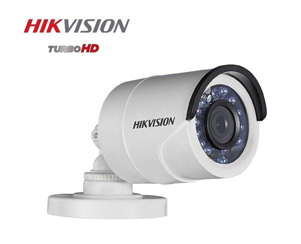 a front & side view of 1080p Bullet hikvision camera