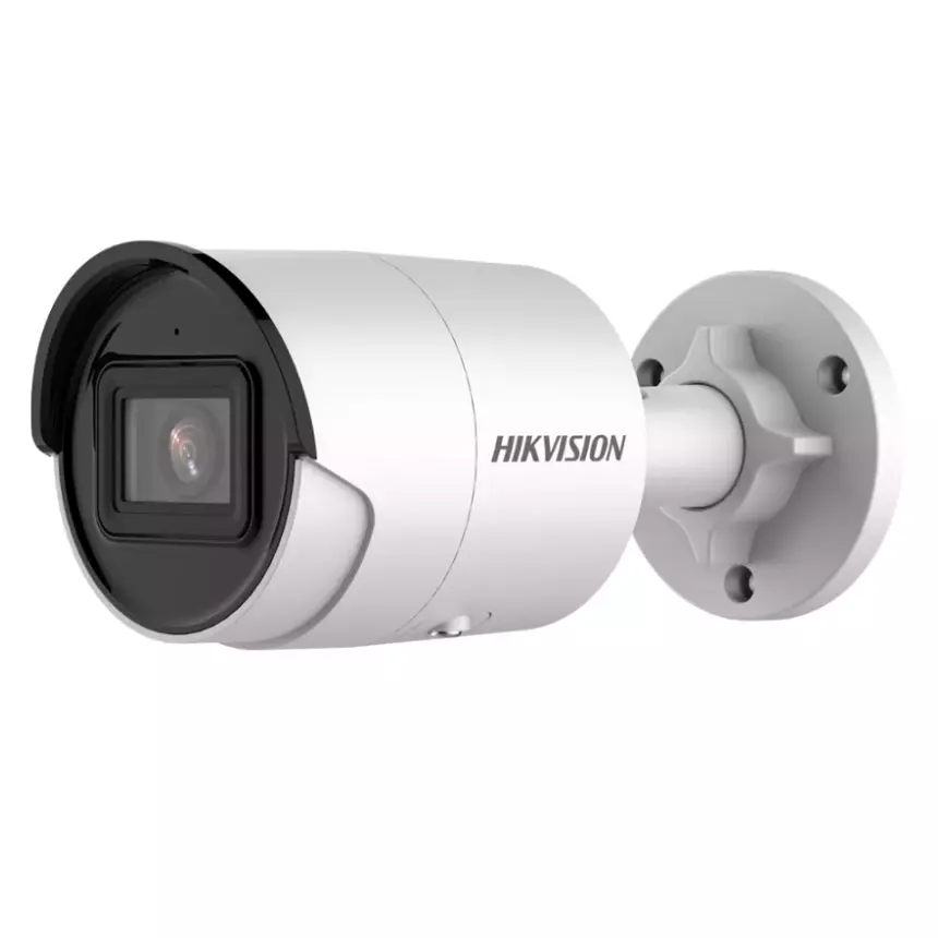 a side view of 8MP Hikvision cylindrical bullet camera