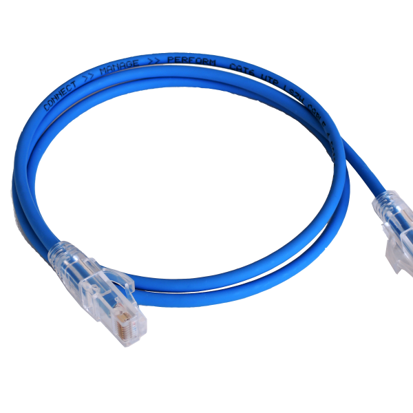 A coiled patch cord cat6 1 metre