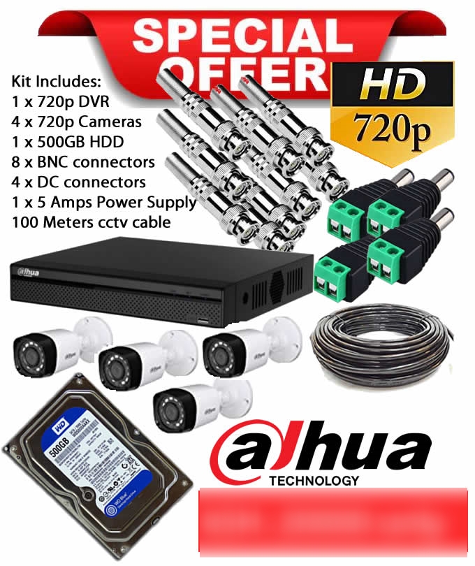 Dahua 4 Bullet cameras and accessories