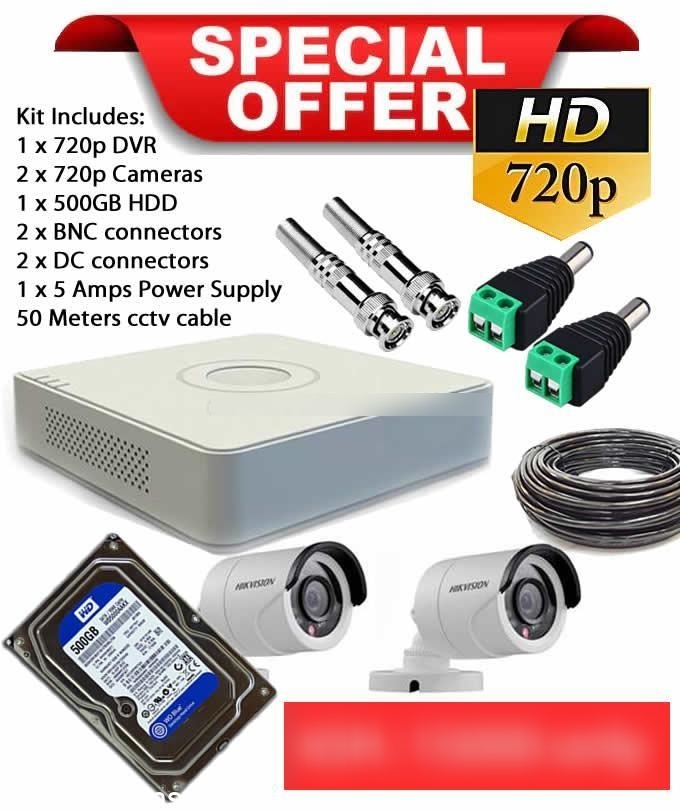 2 bullet 2MP Dahua cameras and accessories