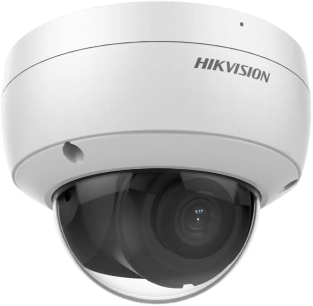 A front & side view of Hikvision 2MP varifocal IP Dome Camera