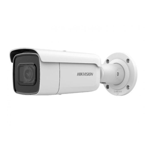 A front & side view of 4MP IR Bullet Network Hikvision Camera