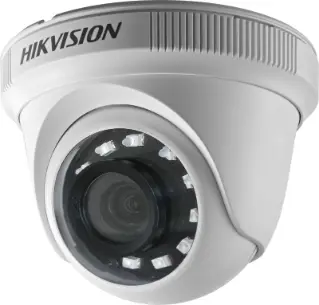 A side view of Hikvision 720p turret camera